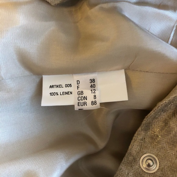 Tuzzi blazer/jacket! Tan printed metallic gold. - Picture 5 of 5